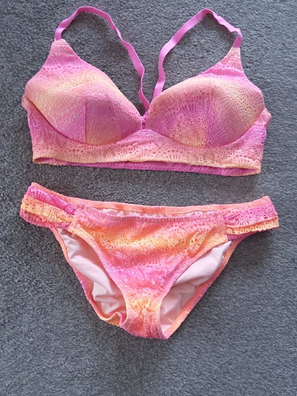NEW VICTORIA SECRET ORANGE PINK BIKINI